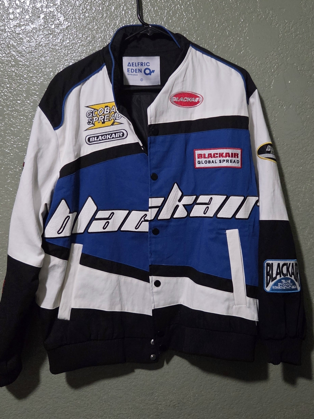 Aelfric Eden Racing Bomber Jacket - Blue/White/Black